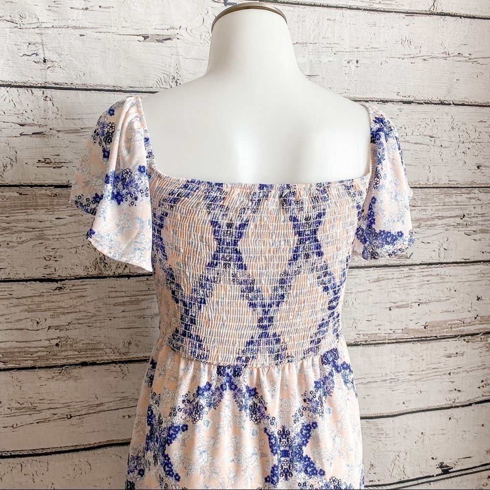 Altar’d State Women's Pink Blue Floral Dress - Picture 4 of 5